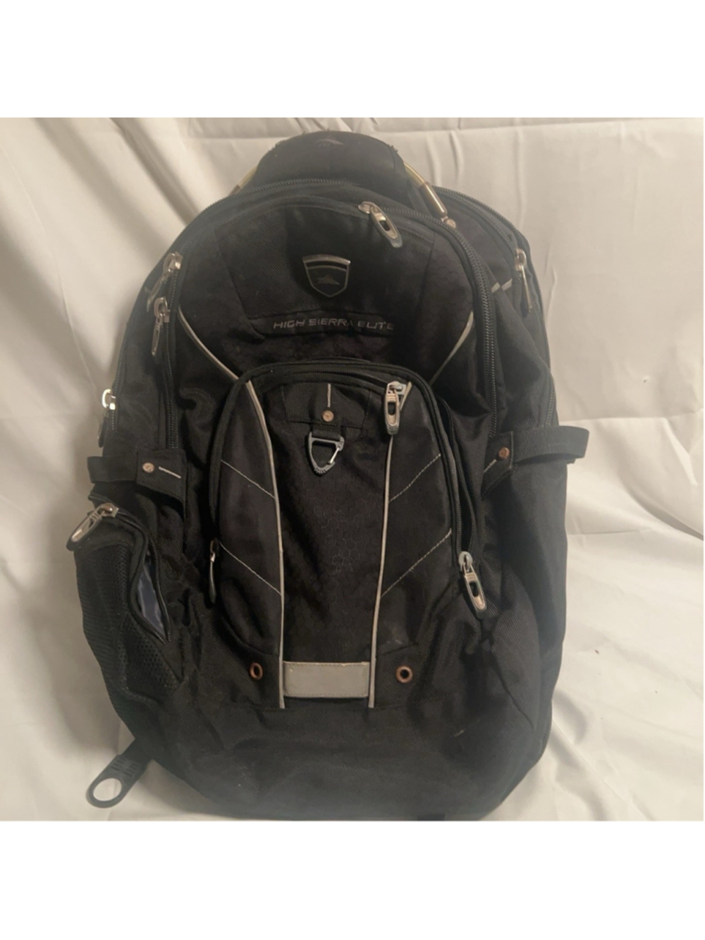 High Sierra Elite Black 19" Checkpoint Flyby Laptop Backpack Men Travel School